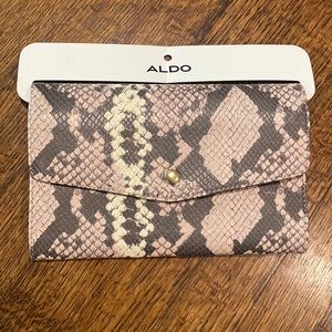 ALDO Dusty Pink Snakeskin Clutch for Travel